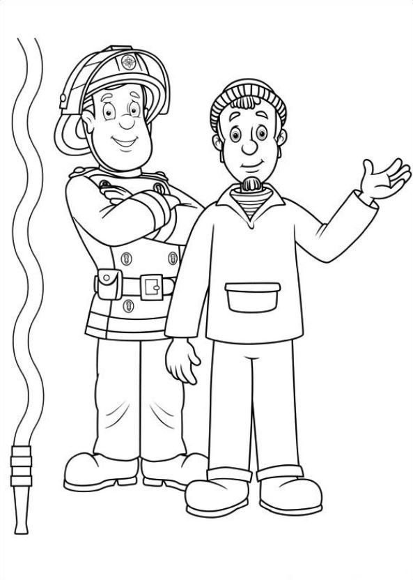 Kids-n-fun.com | Coloring page Fireman Sam Fireman Sam